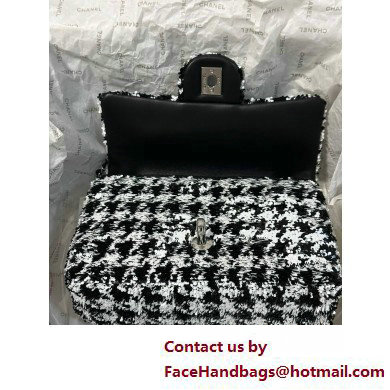 chanel Sequins Black  &  White Small Flap Bag AS4418 2025